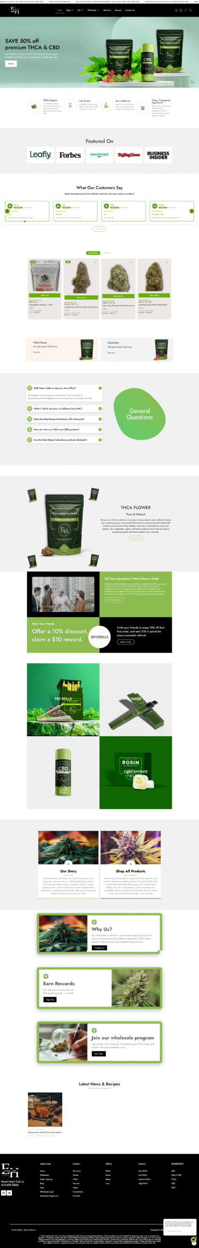 Web development services hemp website