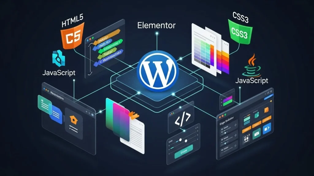 WordPress (Custom Theme), HTML5, CSS3, JavaScript, Elementor