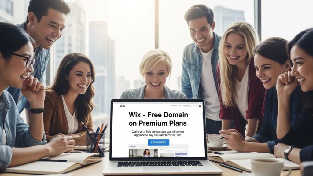 Wix – Free Domain on Premium Plans