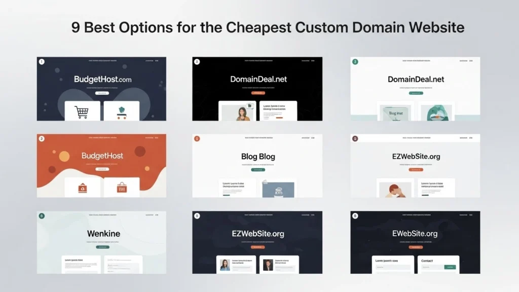 cheapest custom domain website